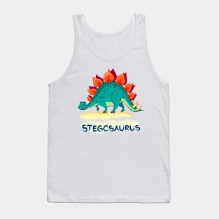 Illustration of stegosaurus Tank Top